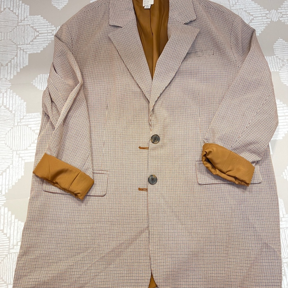 A New Day Brown Houndstooth Blazer